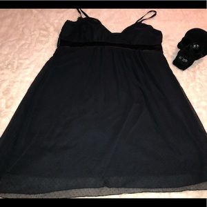 Plus size dot black dress 3x